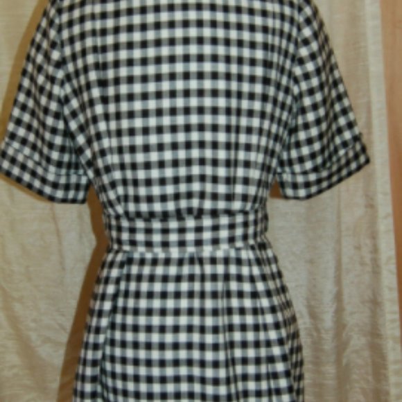Club Monaco Gingham Pea Coat M - Picture 5 of 5